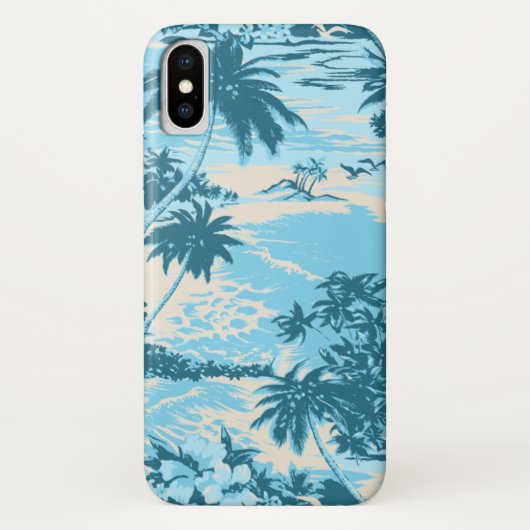 Neapel Bay Hawaiian Island Landschaftliches Aqua Case-Mate iPhone Hülle (Rückseite)