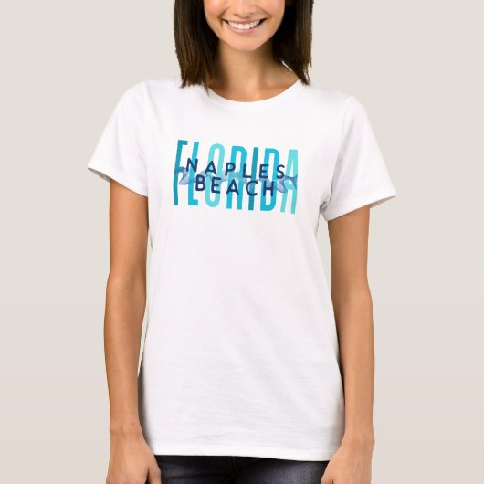 Neapel Beach Florida (Ocean Waves) T-Shirt (Vorderseite)