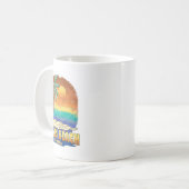 Neapel Beach Florida Vintag gebeutelt Souvenir Kaffeetasse (Vorderseite Links)