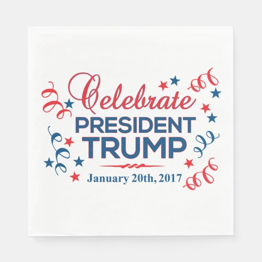 Neapel Celebrate Trump Serviette (Vorderseite)