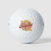 Neapel City Florida Retro Golf Resort Golfball (Vorderseite)