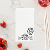 Neapel, ein modernes, einfaches Schwarz-Weiß-Blume Serviette (Beispiel)