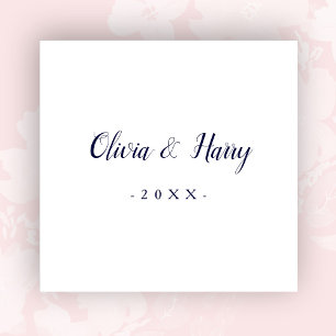 Neapel, ein modernes weißes Hochzeitspapier der Ma Serviette