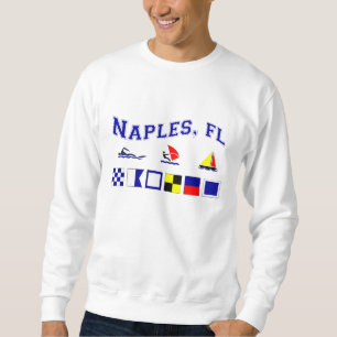Neapel, FL mit Seeflaggen Sweatshirt