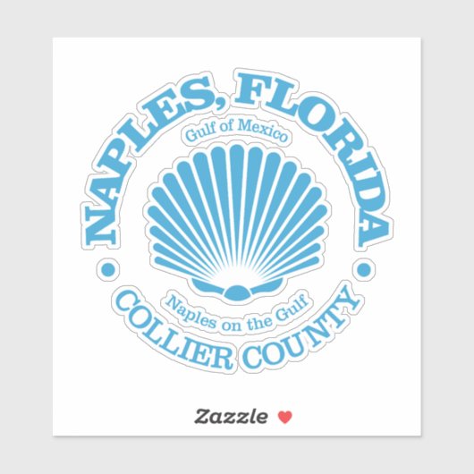 Neapel Fl (Muschel) Aufkleber (Blatt)