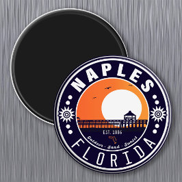 Neapel Florida Beach Retro Sunset Pier 80er Magnet