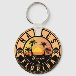 Neapel Florida Beach Retro Sunset Souvenirs Schlüsselanhänger