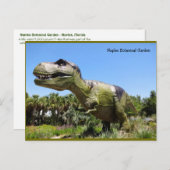 Neapel Florida Botanischer Garten - T Rex Dinosaur Postkarte (Vorne/Hinten)