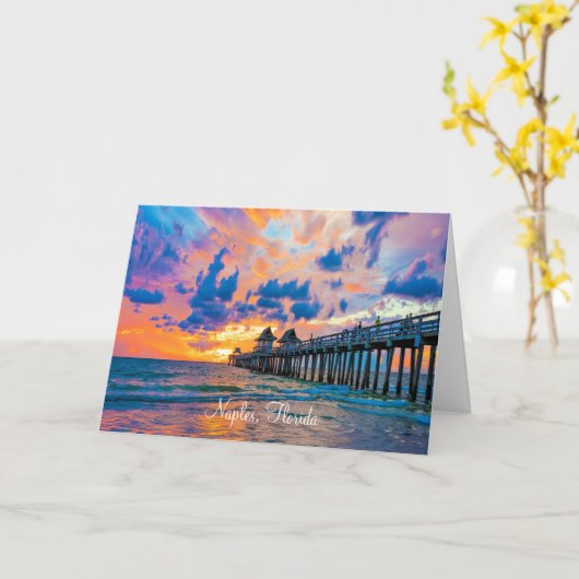 Neapel, Florida landschaftliche Postkarte (Gelbe Blume)