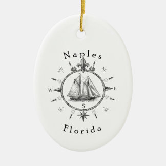 Neapel Florida Nautical Segelkompass Segelboot Keramik Ornament
