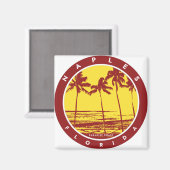 Neapel Florida Palm Trees Beach Magnet (Vorderseite/Rückseite)