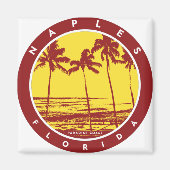 Neapel Florida Palm Trees Beach Magnet (Vorne)