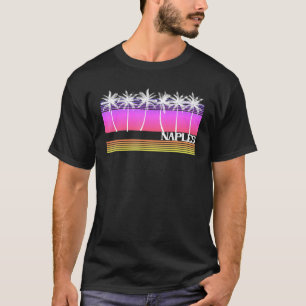 Neapel Florida Retro Style Vintager Sonnenuntergan T-Shirt