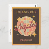 Neapel Florida Retro Vintages Party Postkarte (Vorne/Hinten)
