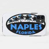 Neapel Florida schwarz-blaue Palmen Case-Mate iPhone Hülle (Rückseite (Horizontal))