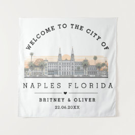 Neapel Florida Skyline – Individuelles Hochzeitsge Wandteppich
