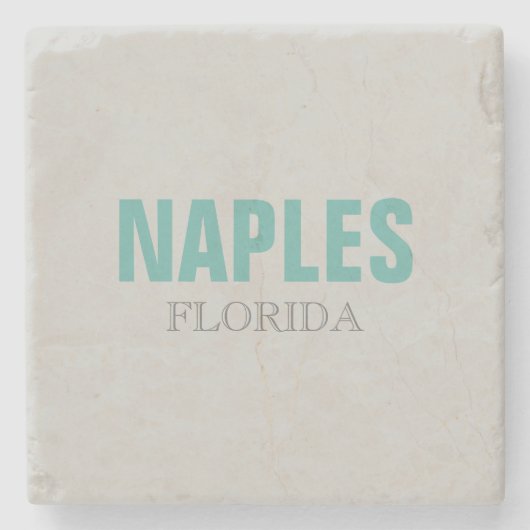 Neapel Florida Strandstil Steinuntersetzer (Vorderseite)