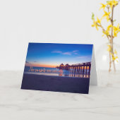 Neapel, Florida Sunset by Neapel Pier Blank Karte (Gelbe Blume)
