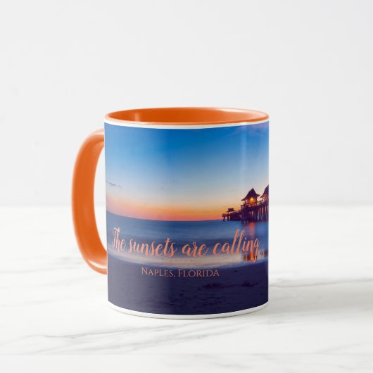 Neapel, Florida Sunset Tasse (Vorderseite Links)