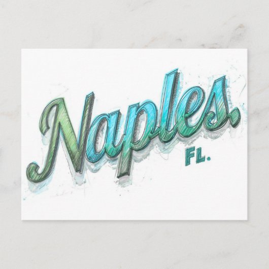 Neapel Florida träumend Postkarte (Vorderseite)