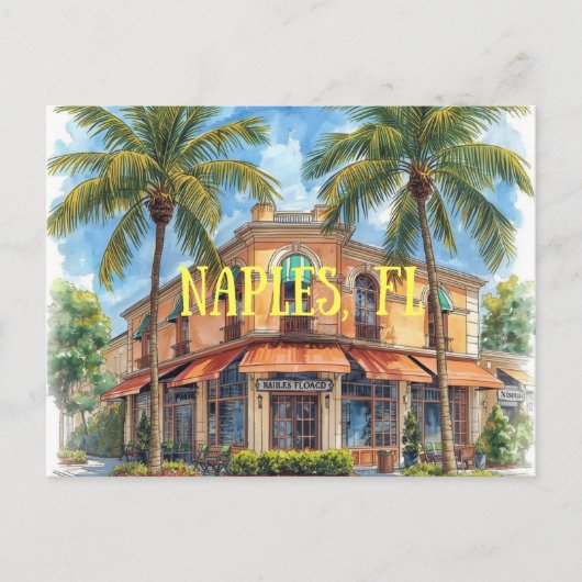 Neapel Florida träumend Postkarte (Vorderseite)