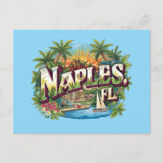Neapel Florida träumend Postkarte (Vorderseite)