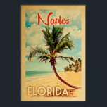 Neapel Florida Vintag Palm Tree Beach Poster<br><div class="desc">Neapel,  Florida Vintages Strandproster.</div>