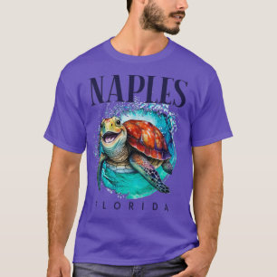 Neapel Florida Wasserfarbe Happy Sea Turtle T-Shirt