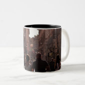 Neapel-Gebäude Zweifarbige Tasse (VorderseiteRechts)