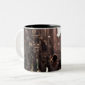 Neapel-Gebäude Zweifarbige Tasse (Vorderseite Links)