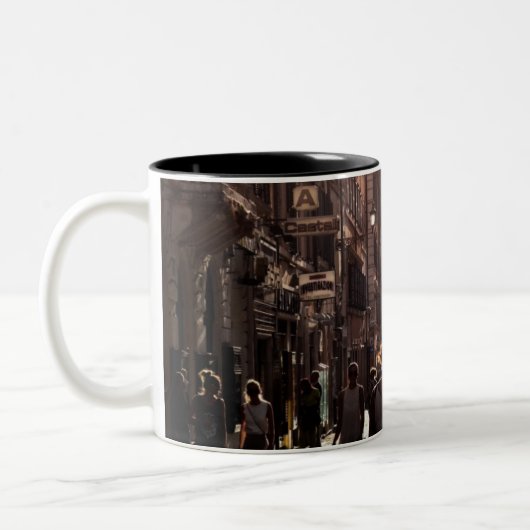 Neapel-Gebäude Zweifarbige Tasse (Links)