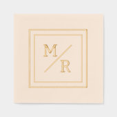 Neapel im geometrischen Stil gestempelt. Servietten Mit Folie (Vorderseite)