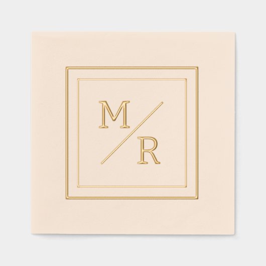 Neapel im geometrischen Stil gestempelt. Servietten Mit Folie (Vorderseite)