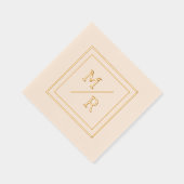 Neapel im geometrischen Stil gestempelt. Servietten Mit Folie (Rechts)