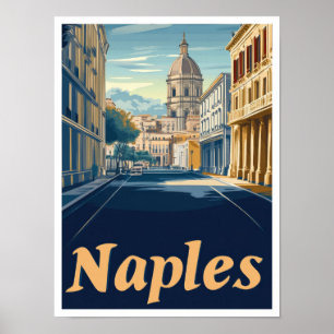 Neapel Italien Art Vintage Poster