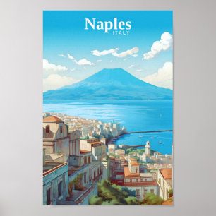 Neapel Italien Art Vintage Poster