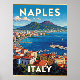 Neapel Italien Bucht Reisebild 🌊 Poster