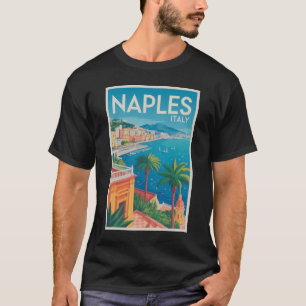 Neapel Italien Illustration Reise Kunst Vintage T-Shirt