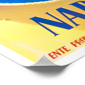 Neapel Italien Jahrgang Reise Poster (Ecke)