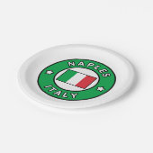 Neapel Italien Pappteller (Schrägansicht)