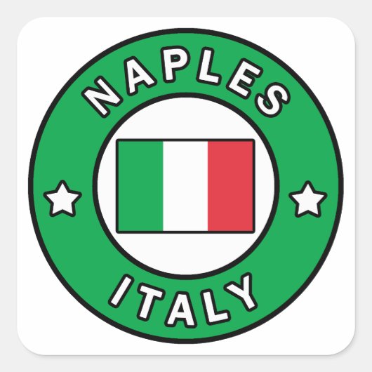 Neapel Italien Quadratischer Aufkleber (Vorderseite)