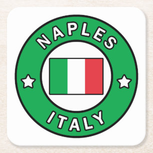 Neapel Italien Rechteckiger Pappuntersetzer