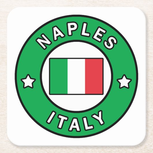 Neapel Italien Rechteckiger Pappuntersetzer (Vorderseite)