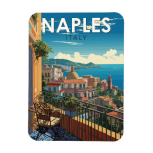 Neapel Italien Reise Kunst Vintage Magnet