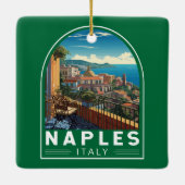 Neapel Italien Reisen Kunst Vintag Keramikornament (Rückseite)