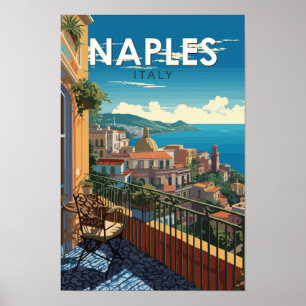 Neapel Italien Reisen Kunst Vintag Poster