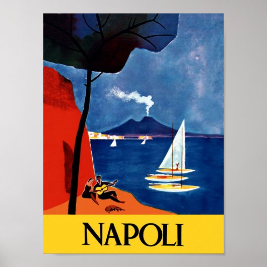 Neapel, Italien Reiseplakat Poster (Vorne)