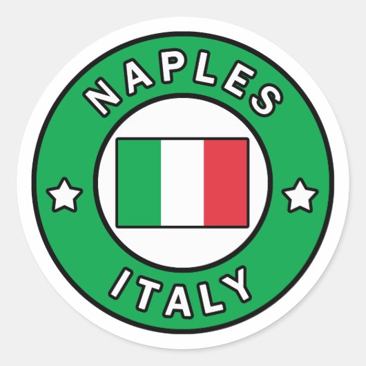 Neapel Italien Runder Aufkleber (Vorderseite)
