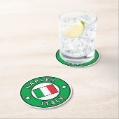 Neapel Italien Runder Pappuntersetzer (Vor Ort)