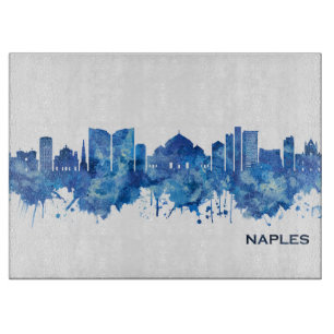 Neapel Italien Skyline Blue Schneidebrett